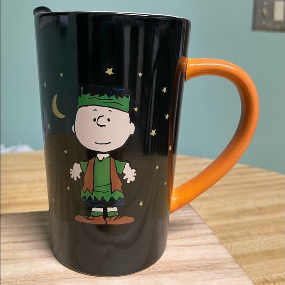 Peanuts Charlie Brown Frankenstein Halloween Travel Coffee Tall Mug - Picture 2 of 6